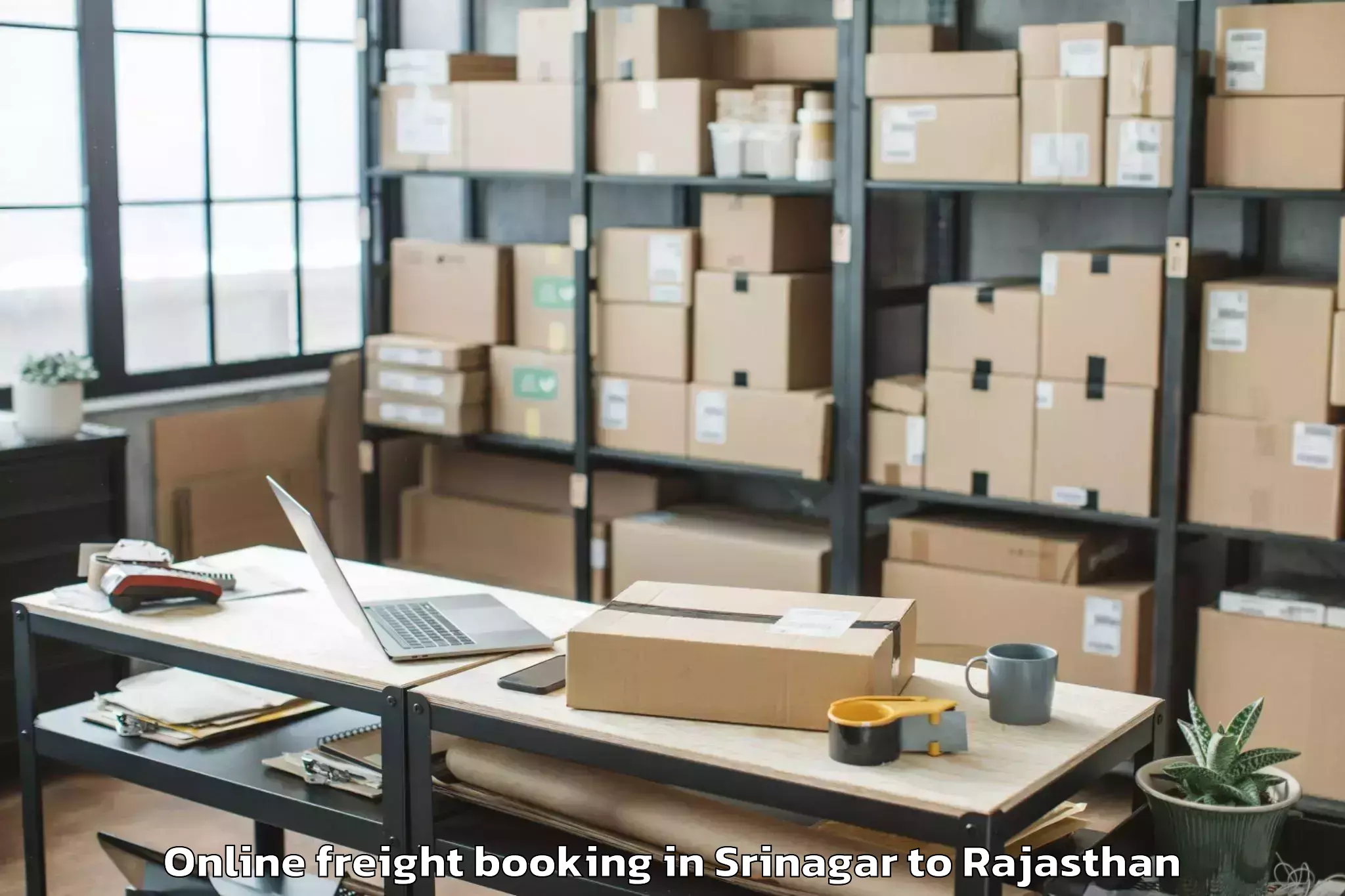 Affordable Srinagar to Jaypur Online Freight Booking